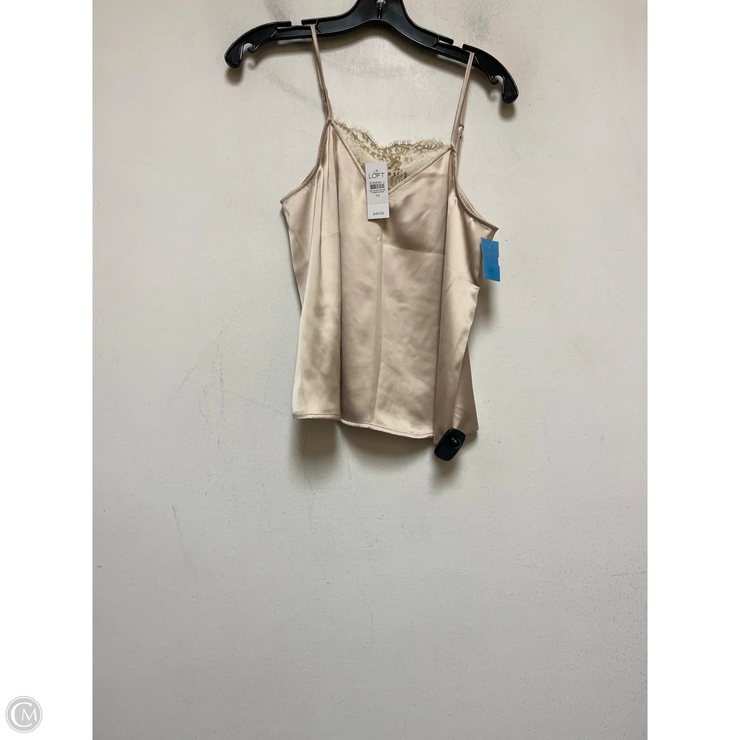Top Sleeveless By Loft In Gold, Size: Xs