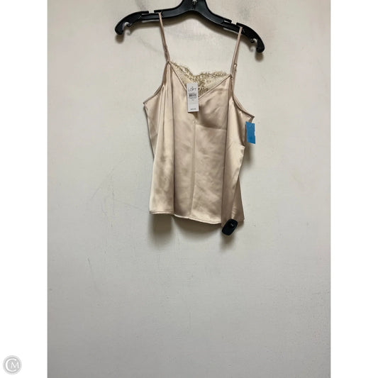 Top Sleeveless By Loft In Gold, Size: Xs