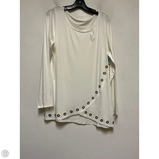 Top Long Sleeve By Cyrus In Cream, Size: Xl