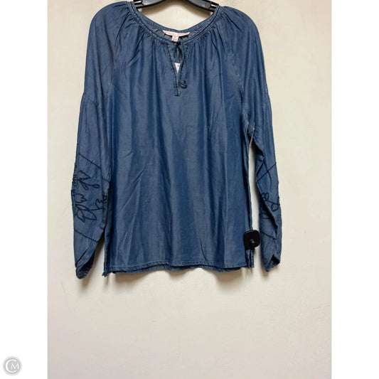 Top Long Sleeve By Clothes Mentor In Blue Denim, Size: M