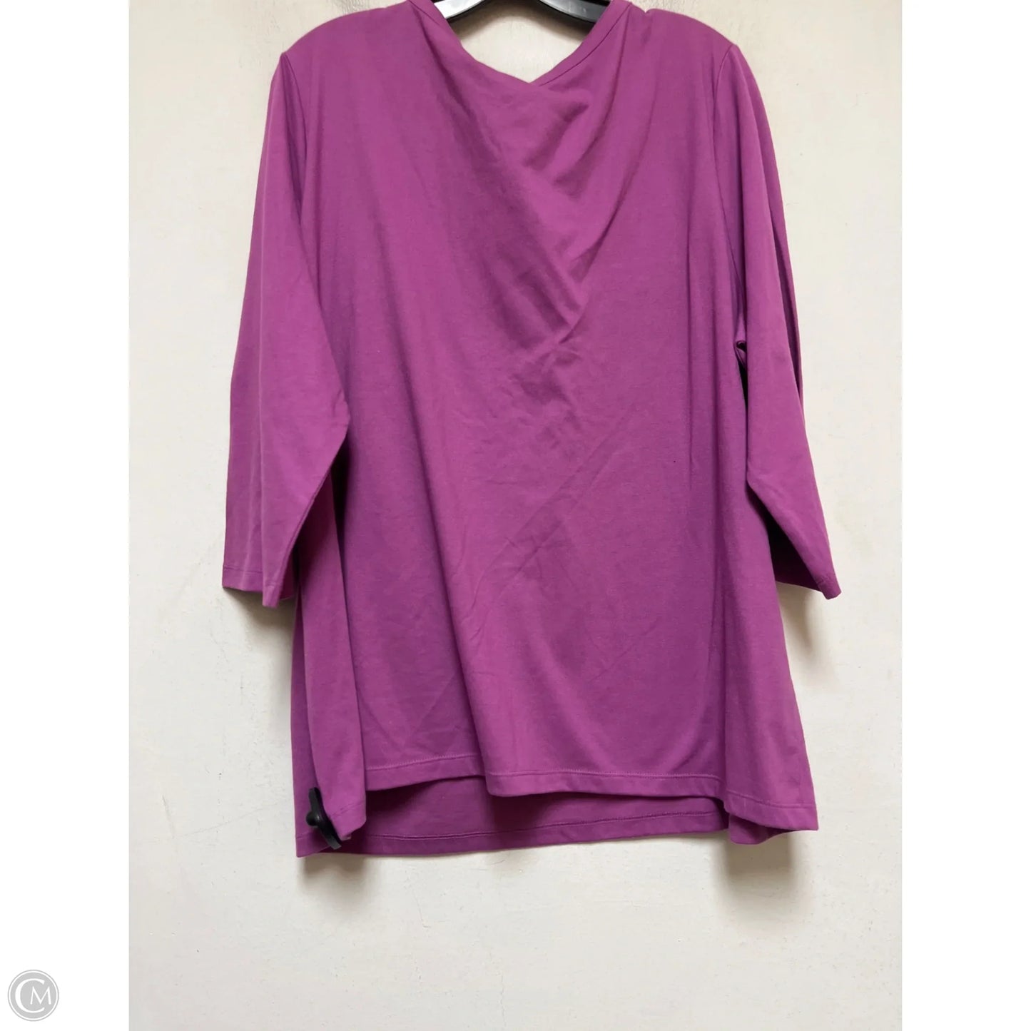 Top Long Sleeve By Coral Bay In Purple, Size: 2x