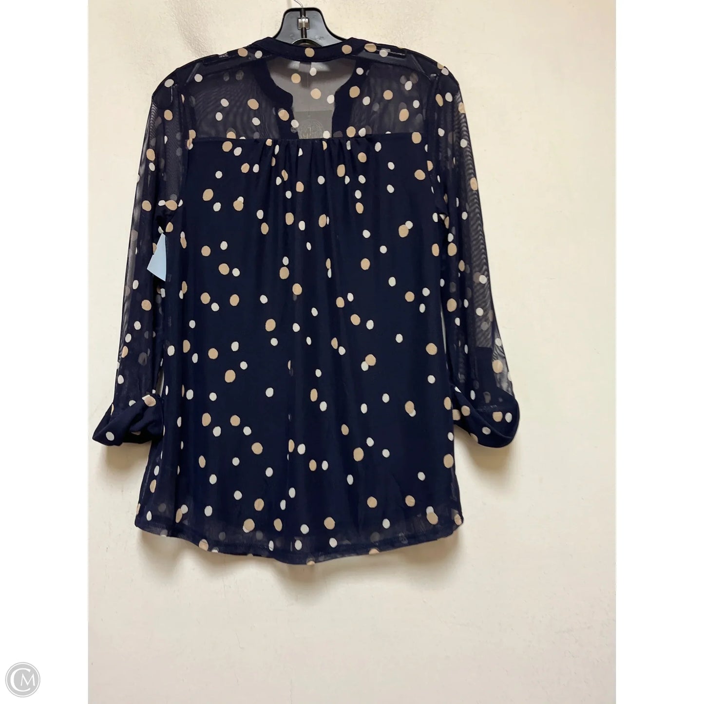Top Long Sleeve By Clothes Mentor In Polkadot Pattern, Size: S
