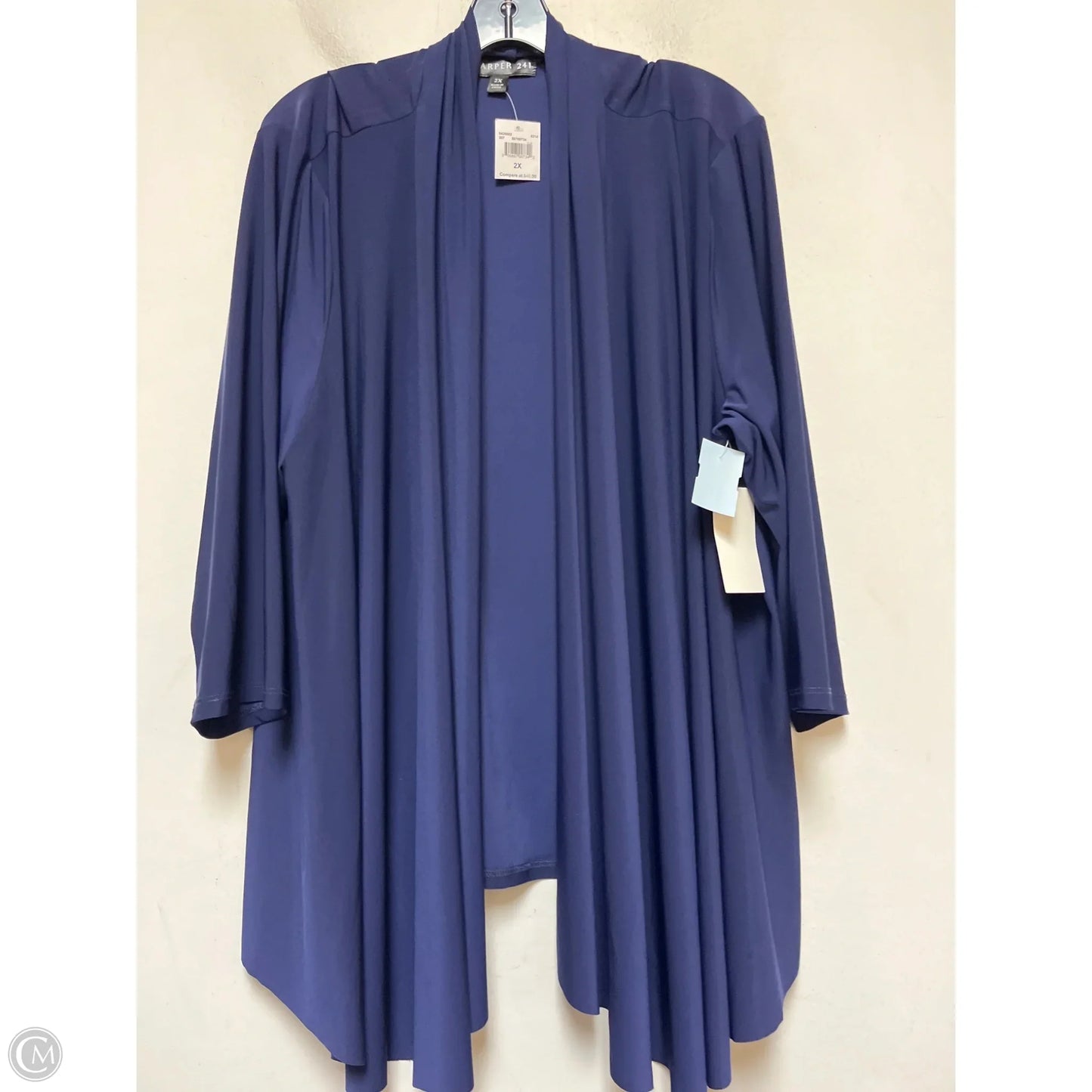 Top Long Sleeve By Clothes Mentor In Navy, Size: 2x