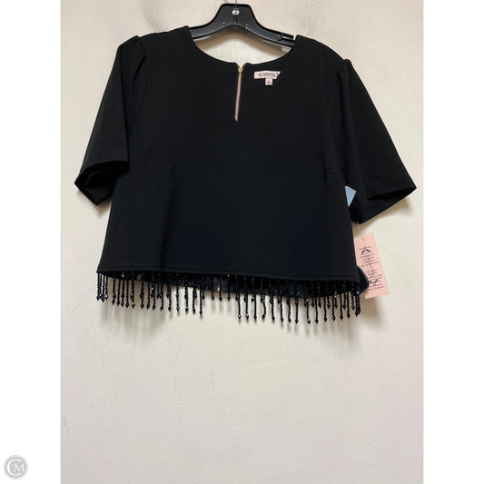 Top Short Sleeve By Nanette By Nanette Lepore In Black, Size: L