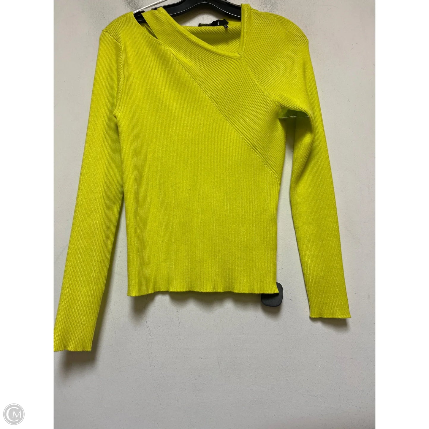 Top Long Sleeve By Dkny In Chartreuse, Size: M