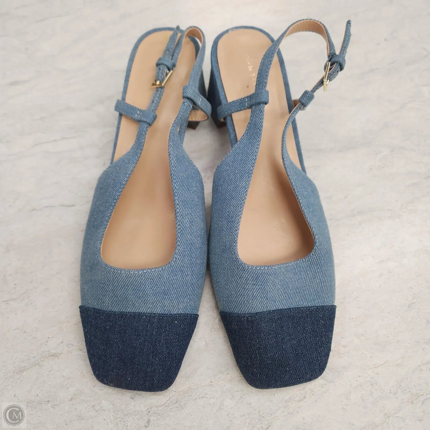Shoes Heels Block By Ann Taylor In Blue Denim, Size: 6.5