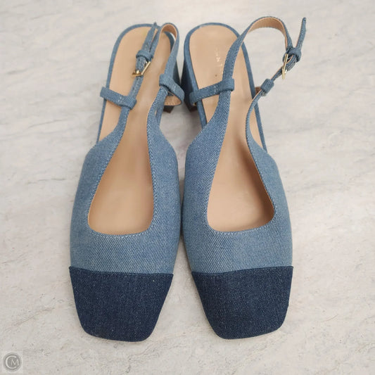 Shoes Heels Block By Ann Taylor In Blue Denim, Size: 6.5