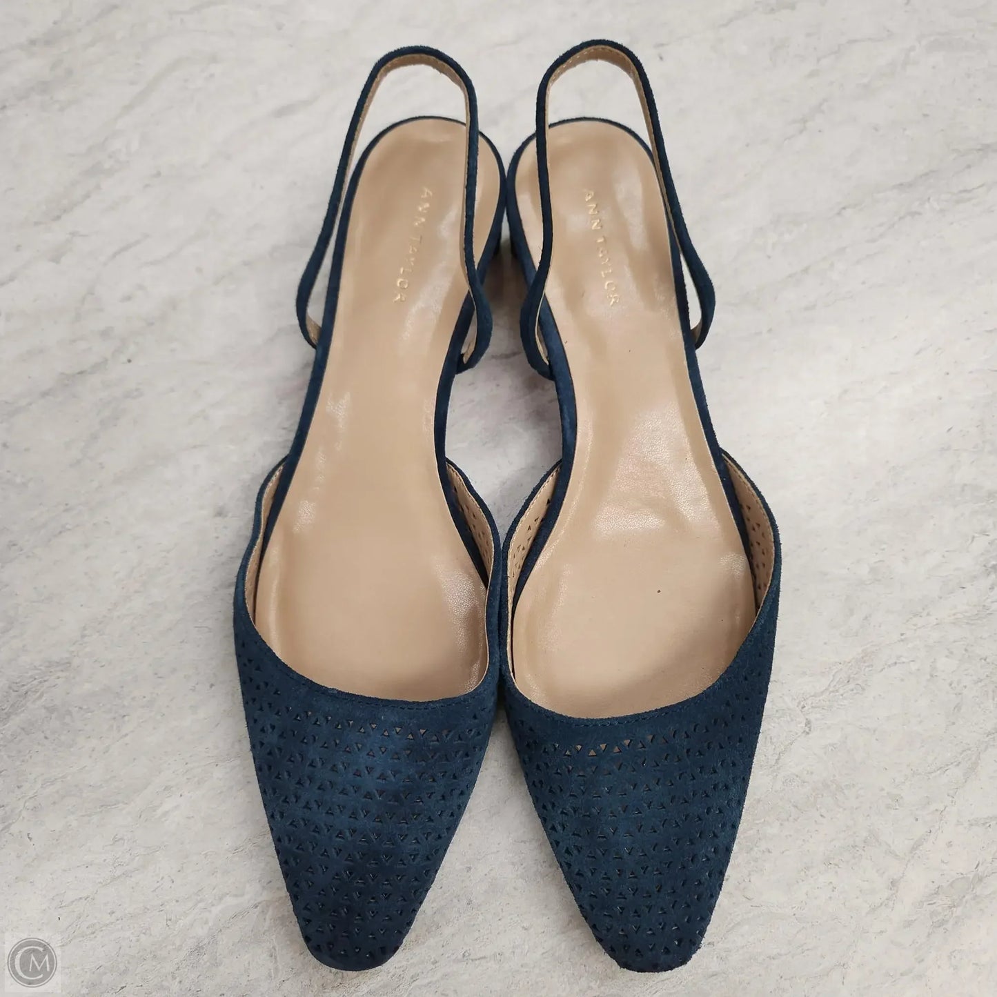 Shoes Heels Block By Ann Taylor In Navy, Size: 6.5