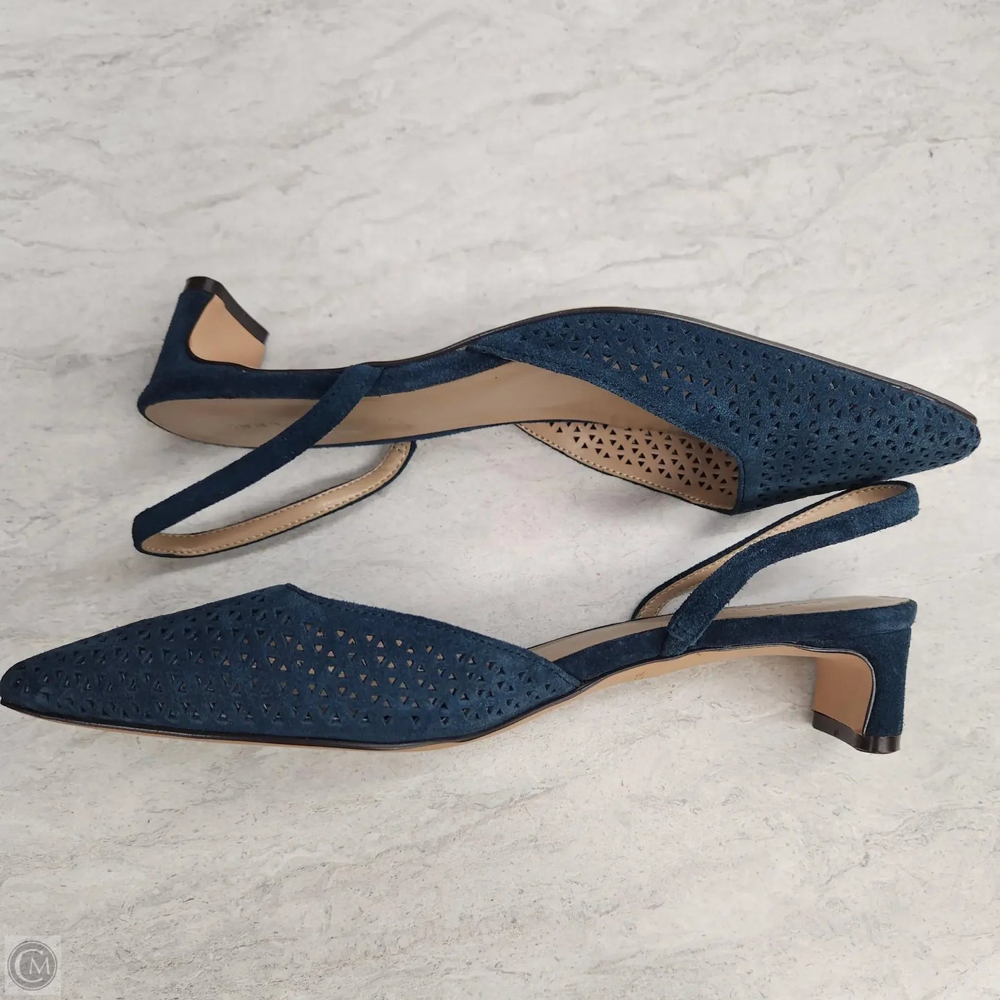 Shoes Heels Block By Ann Taylor In Navy, Size: 6.5