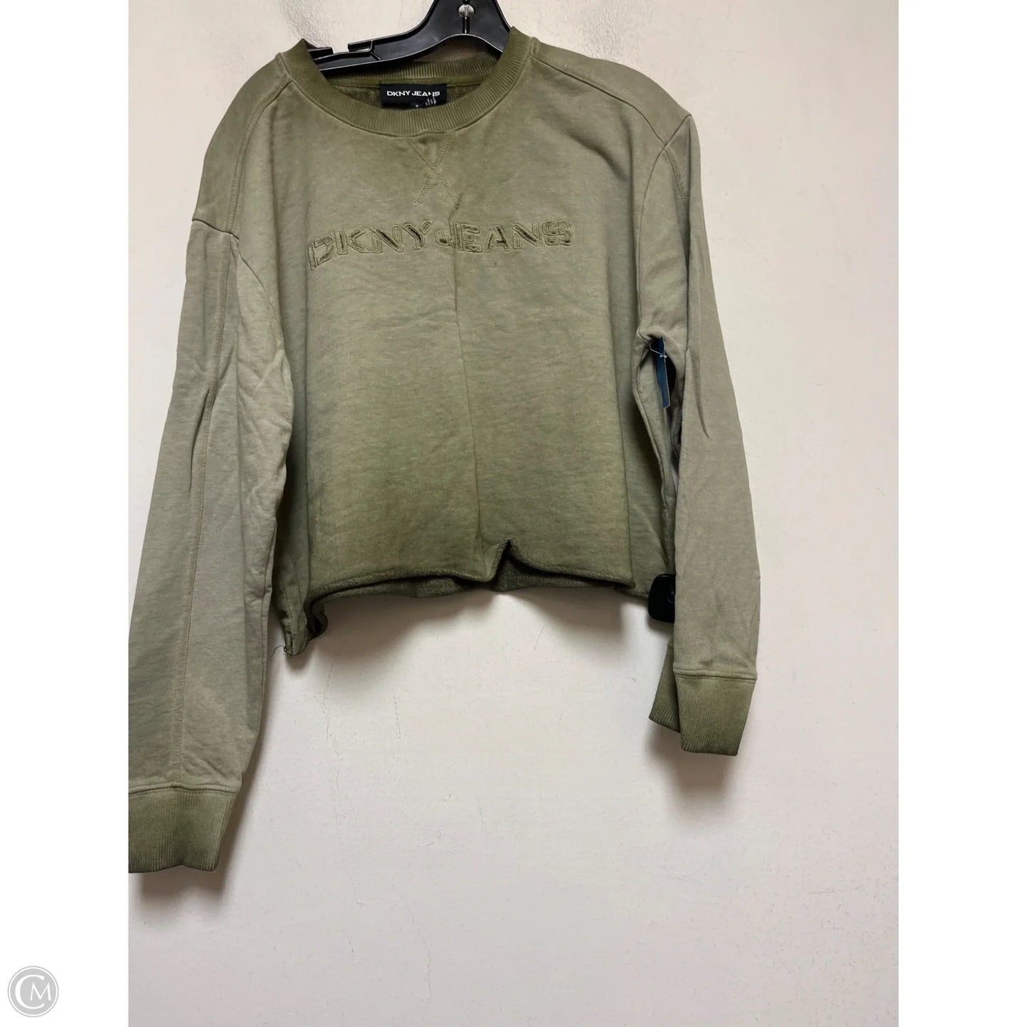 Top Long Sleeve By Dkny In Green, Size: M