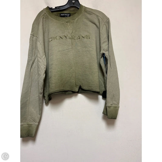 Top Long Sleeve By Dkny In Green, Size: M