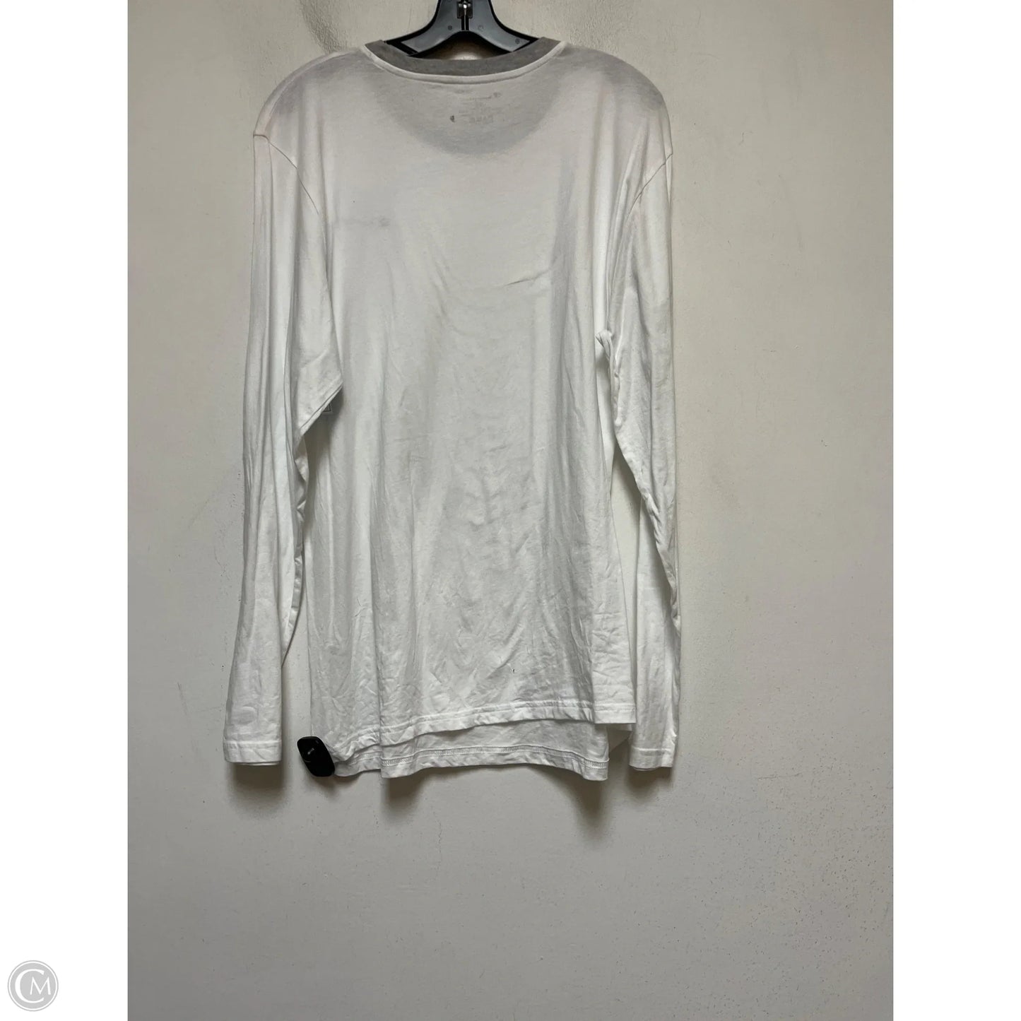 Athletic Top Long Sleeve Crewneck By Champion In White, Size: L