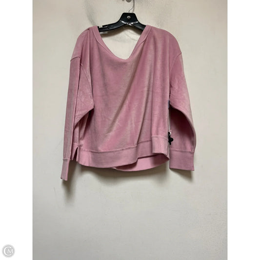 Athletic Top Long Sleeve Crewneck By Joy Lab In Pink, Size: L