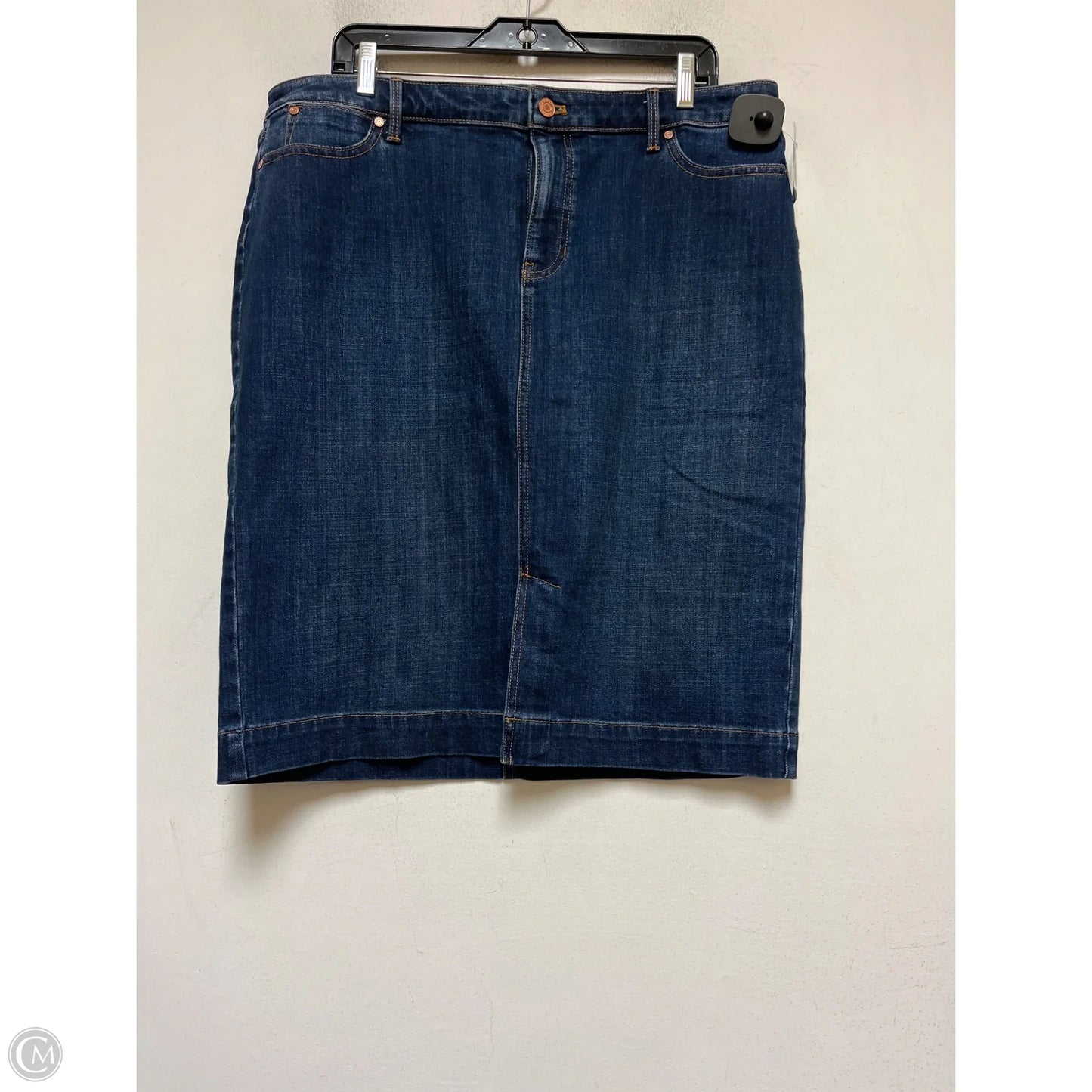 Skirt Midi By Talbots In Blue Denim, Size: 16