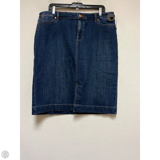 Skirt Midi By Talbots In Blue Denim, Size: 16