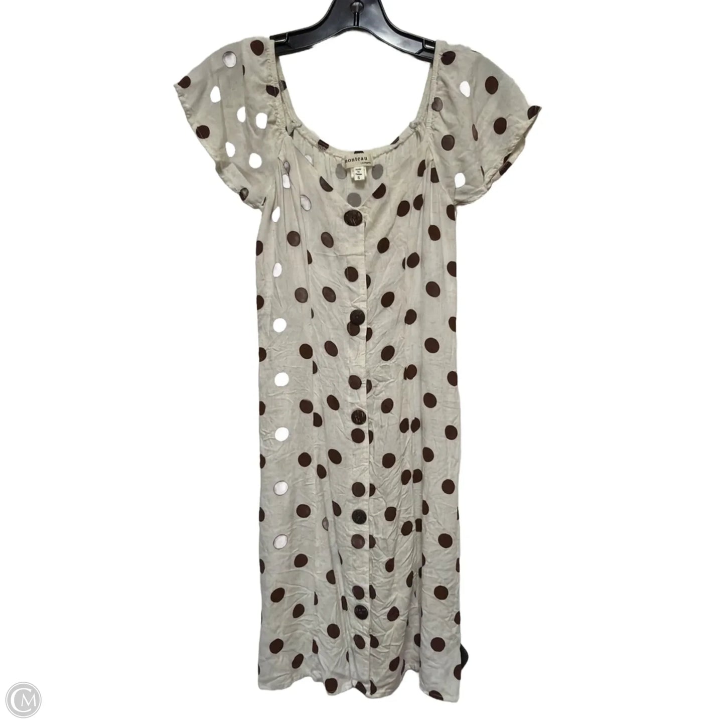 Dress Casual Midi By Monteau In Polkadot Pattern, Size: S