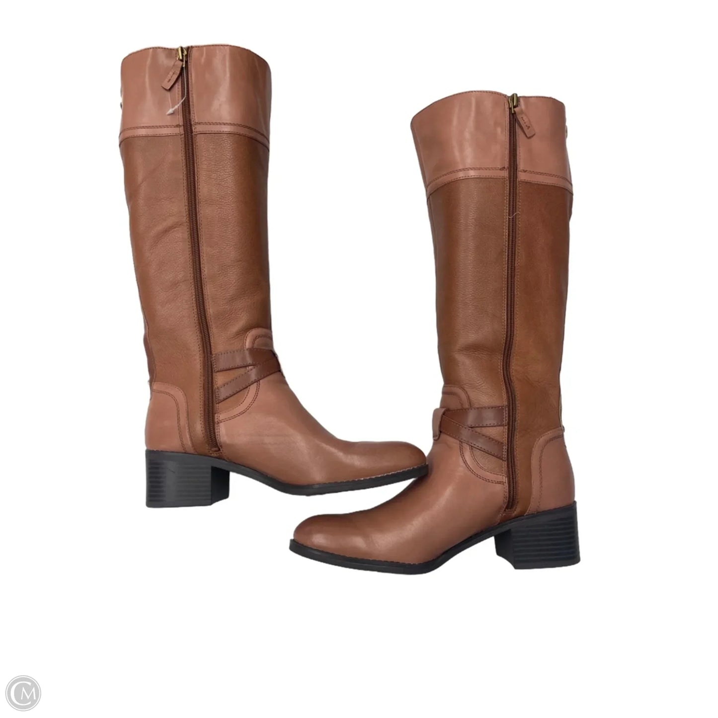 Boots Knee Heels By Franco Sarto In Tan, Size: 9