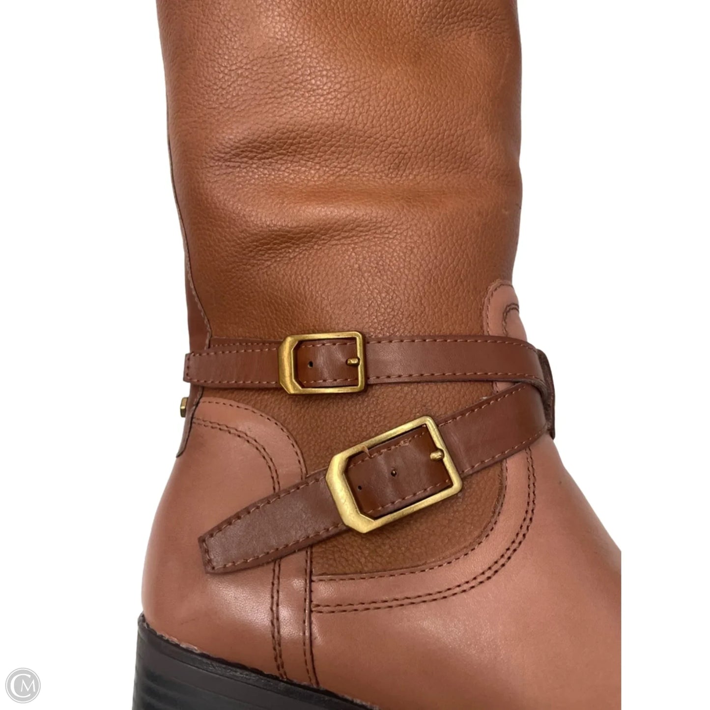 Boots Knee Heels By Franco Sarto In Tan, Size: 9