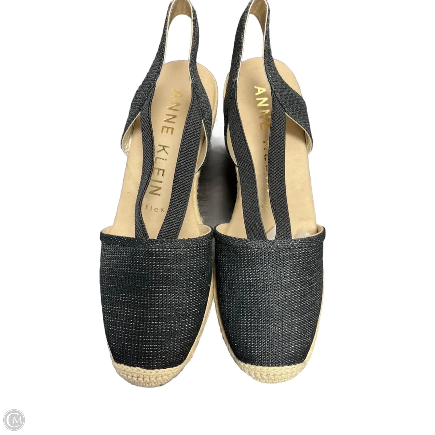 Shoes Heels Wedge By Anne Klein In Black & Tan, Size: 6.5