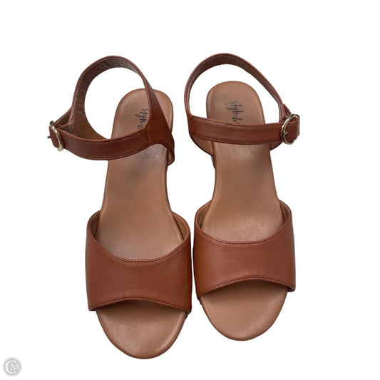 Sandals Heels Block By Style And Company In Brown, Size: 7
