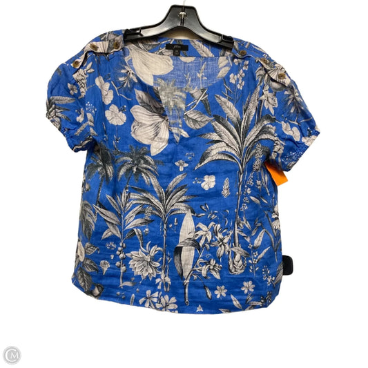 Top Short Sleeve By J. Crew In Blue & Grey, Size: Xs
