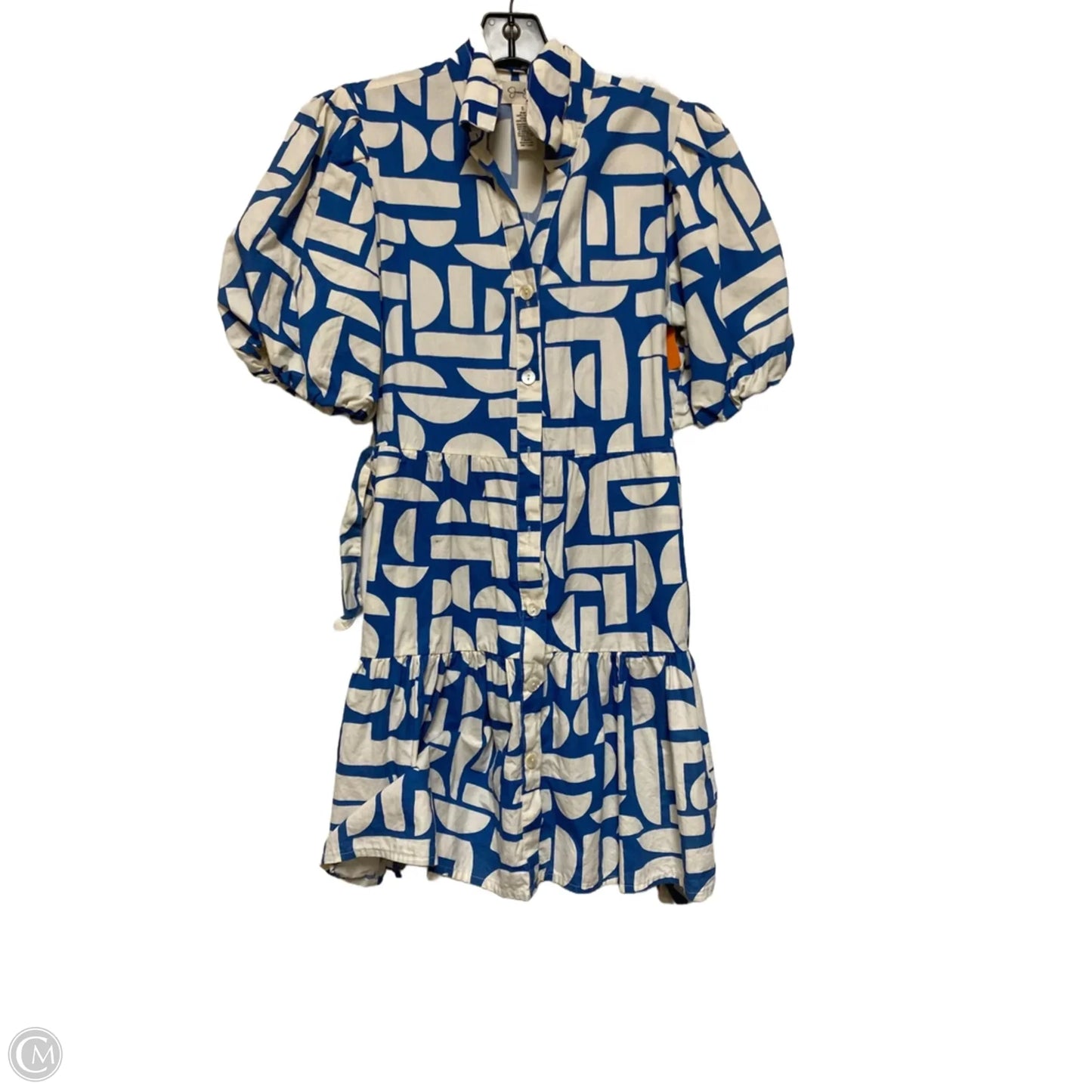 Dress Casual Short By Jessica Simpson In Blue & White, Size: S