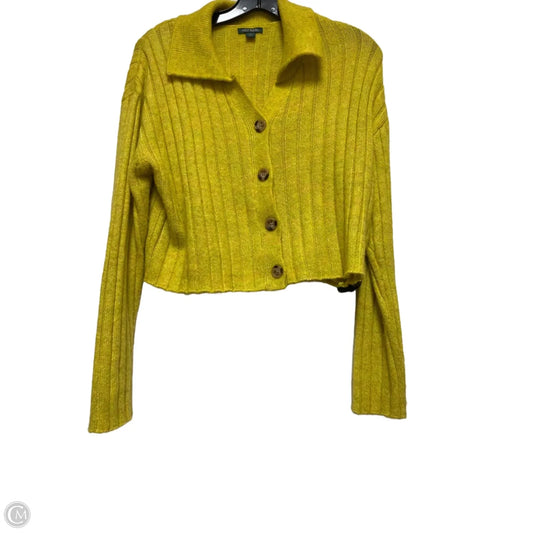 Sweater Cardigan By Wild Fable In Chartreuse, Size: S