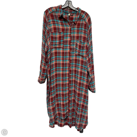 Dress Casual Midi By Pilcro In Plaid Pattern, Size: L