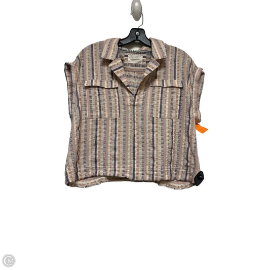 Top Sleeveless By Anthropologie In Purple & Tan, Size: L