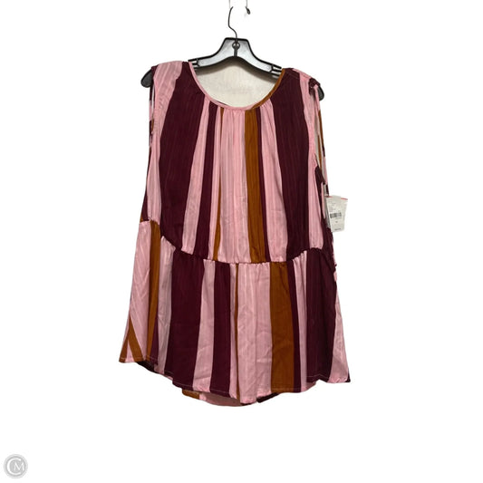 Top Sleeveless By Lane Bryant In Striped Pattern, Size: 2x