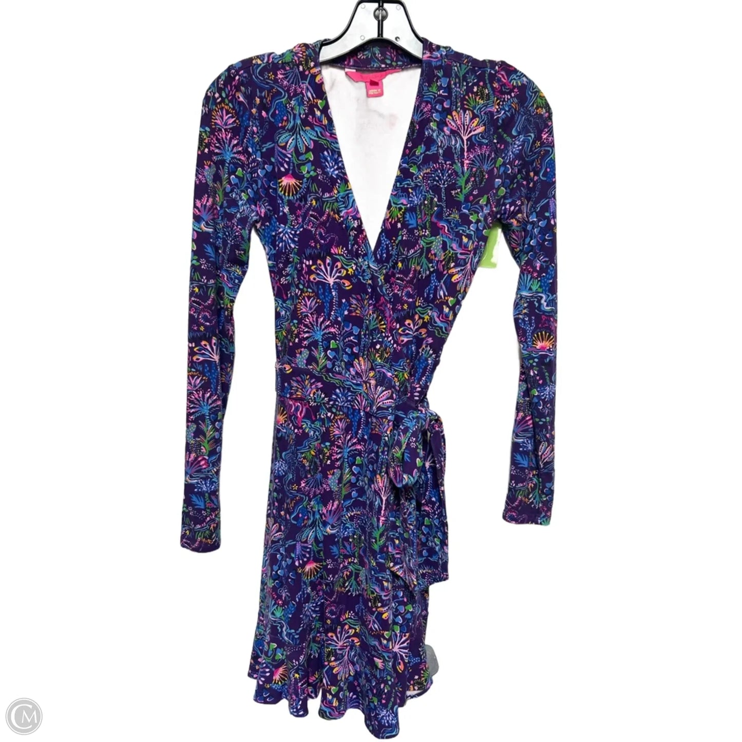 Romper Designer By Lilly Pulitzer In Green & Purple, Size: Xxs