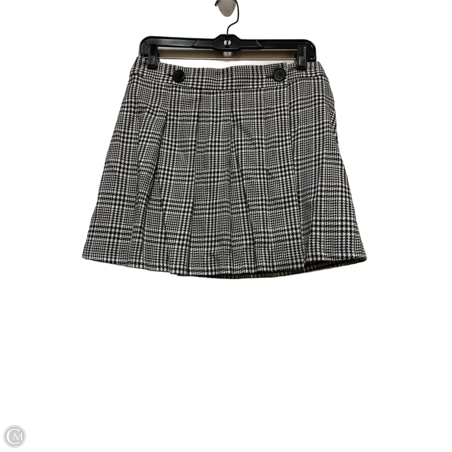 Skirt Mini & Short By Top Shop In Black & White, Size: 8
