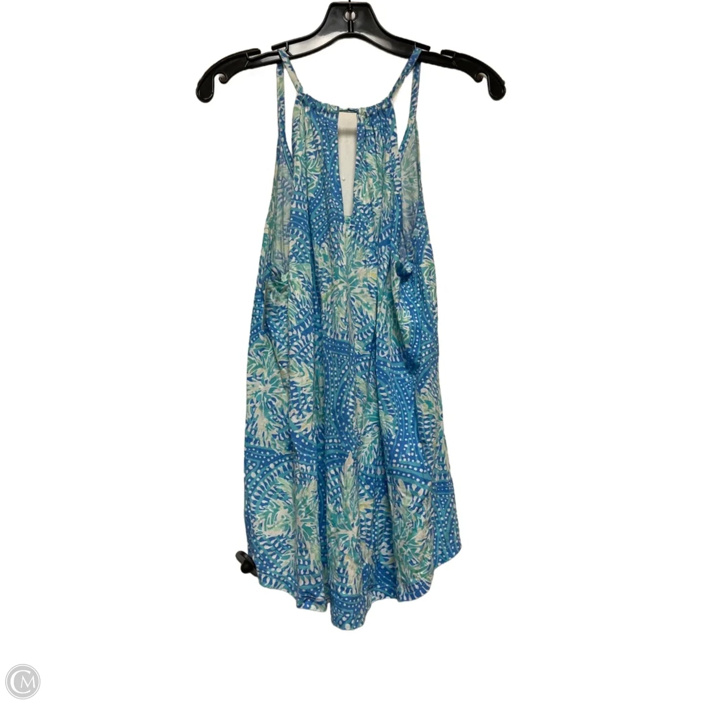 Top Sleeveless Designer By Lilly Pulitzer In Blue & Green, Size: 1x