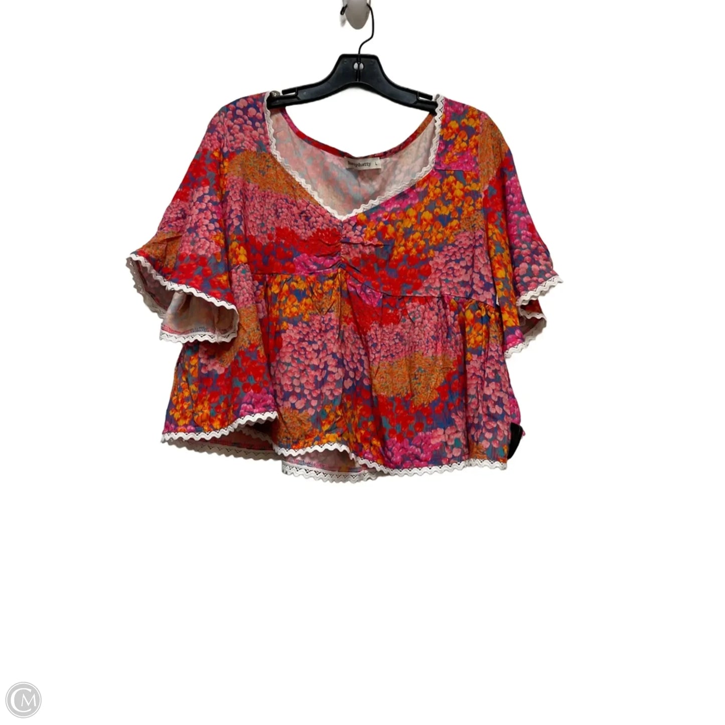 Top Short Sleeve By Rusttydustty In Floral Print, Size: L