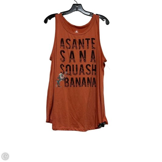 Tank Top By Disney Store In Orange, Size: Xl