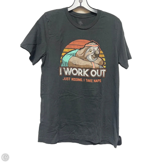 Top Short Sleeve Basic By Disney Store In Black & Brown, Size: M