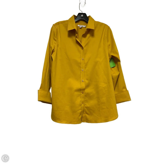 Top Short Sleeve By Chicos In Yellow, Size: M