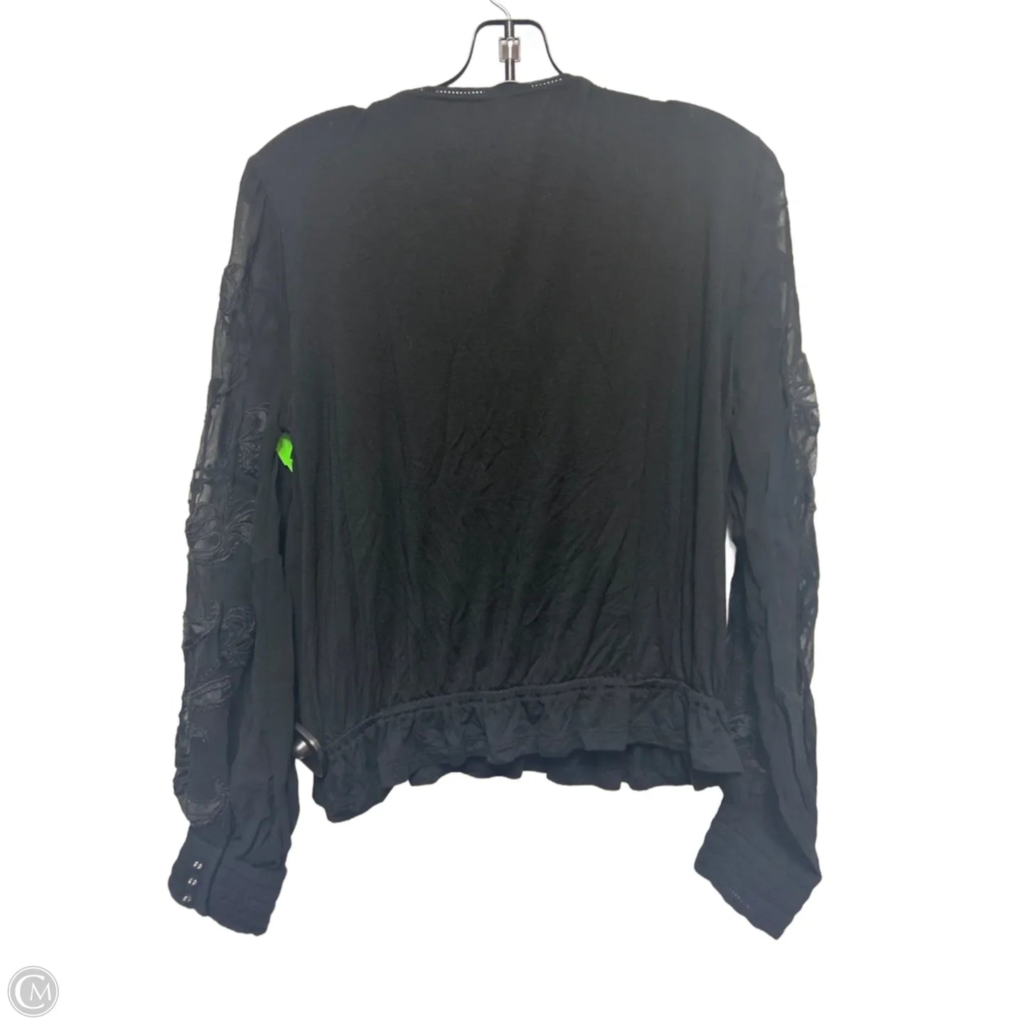 Top Long Sleeve By Anthropologie In Black, Size: S