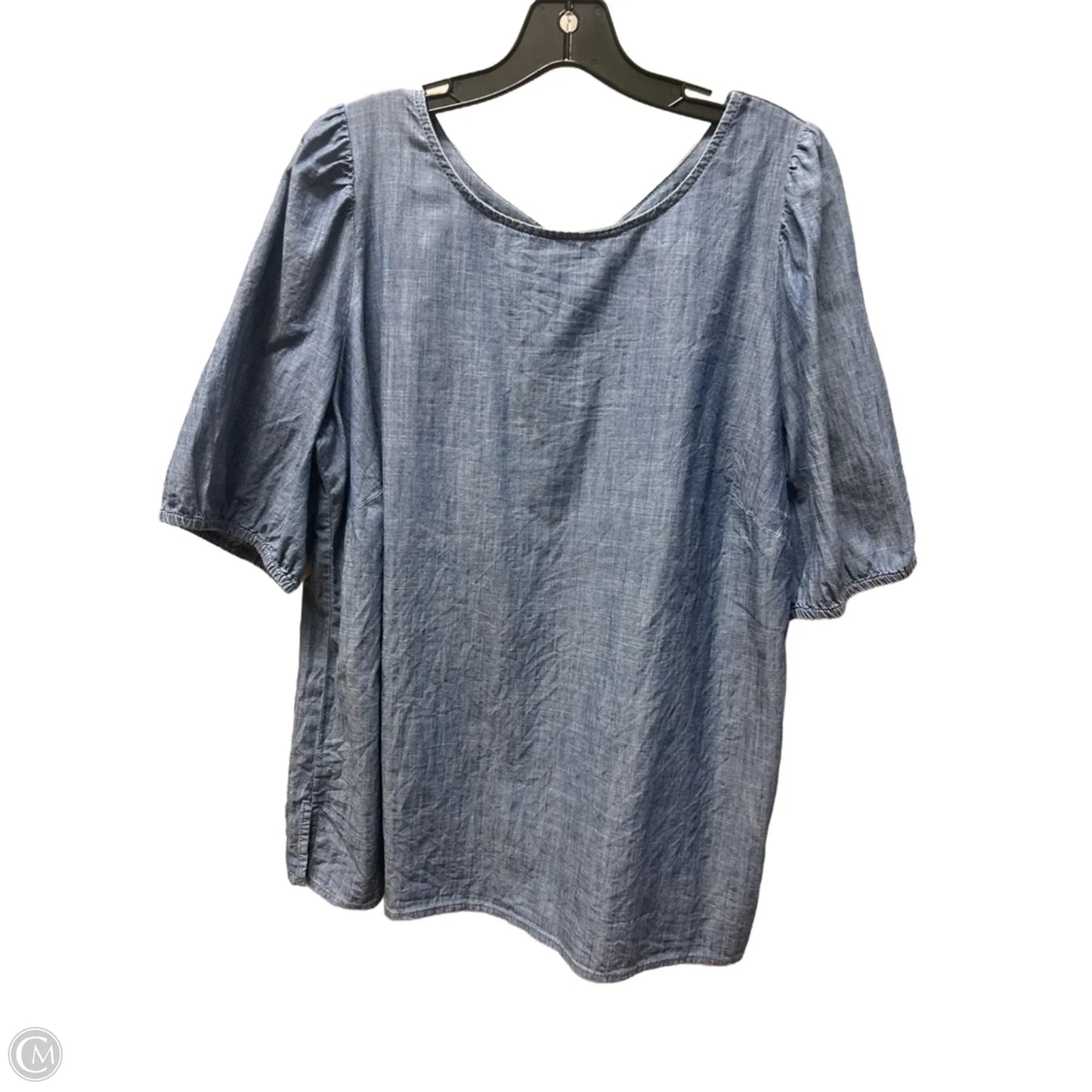 Top Short Sleeve By Talbots In Blue, Size: Xl