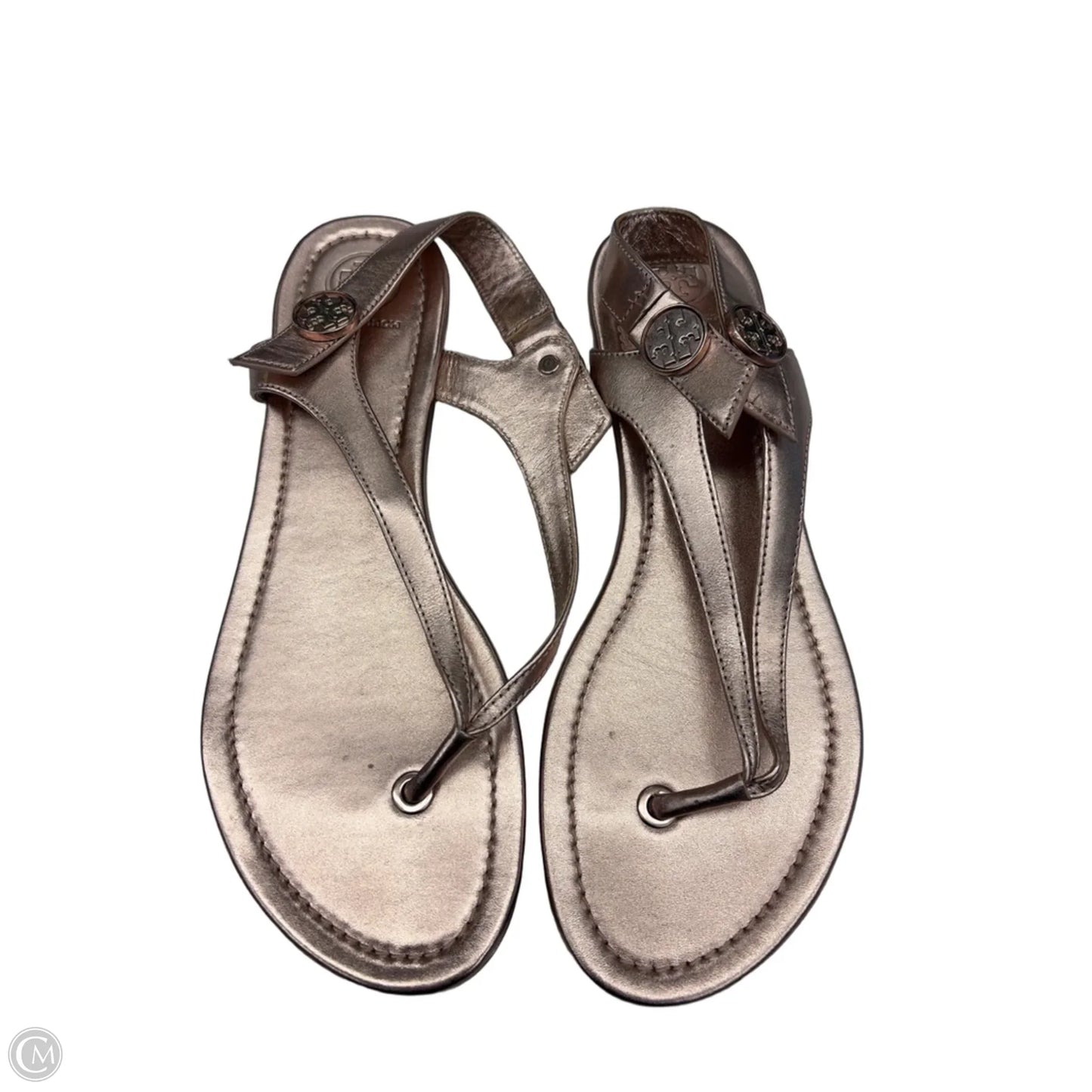 Sandals Designer By Tory Burch In Rose Gold, Size: 8