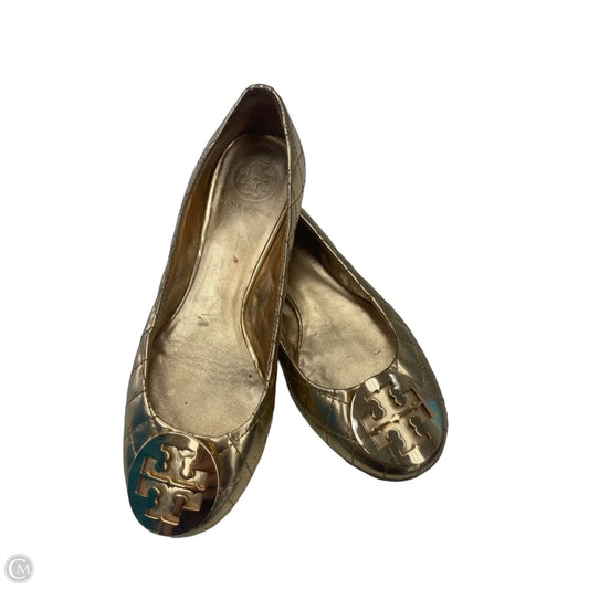 Shoes Designer By Tory Burch In Gold, Size: 7