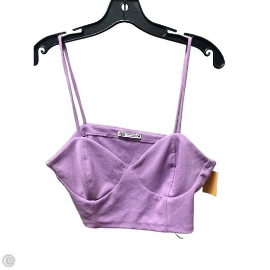 Top Sleeveless By Zara In Purple, Size: L