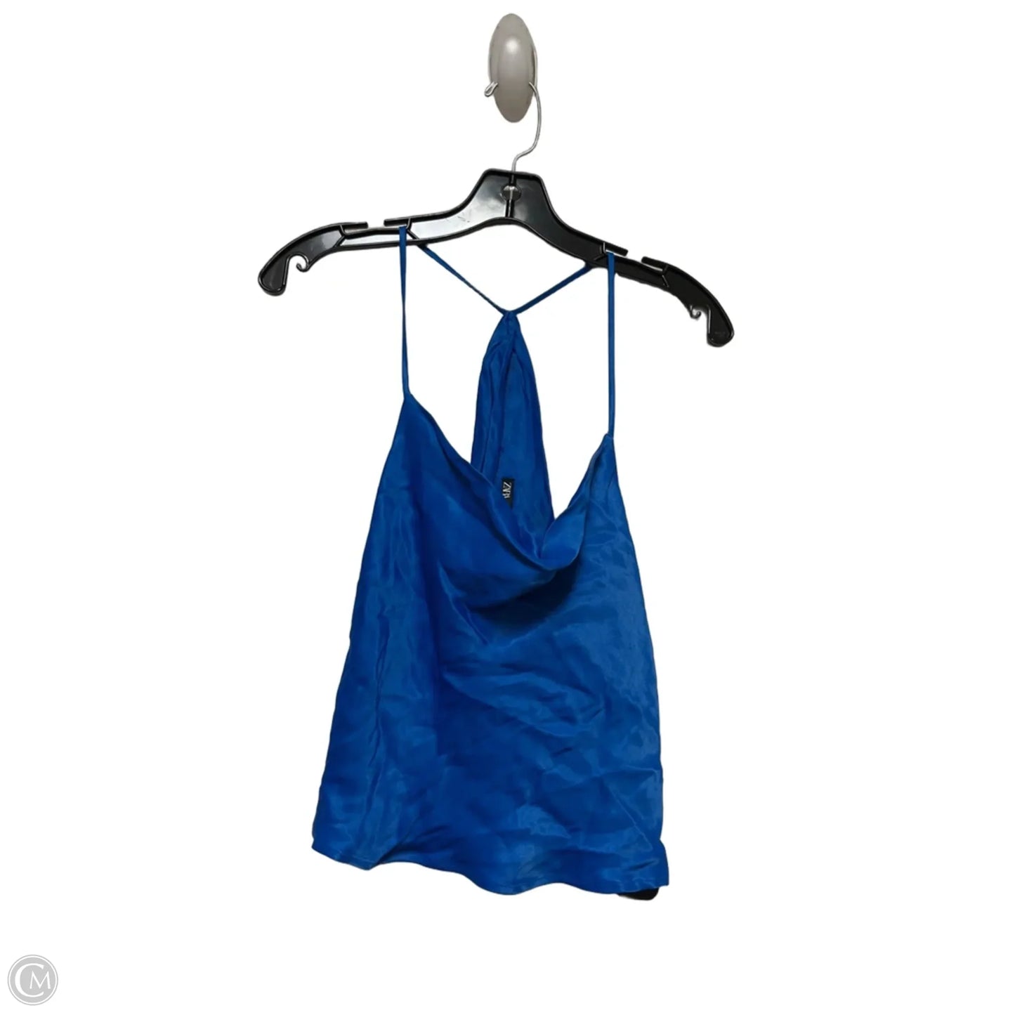 Top Sleeveless By Zara In Blue, Size: M