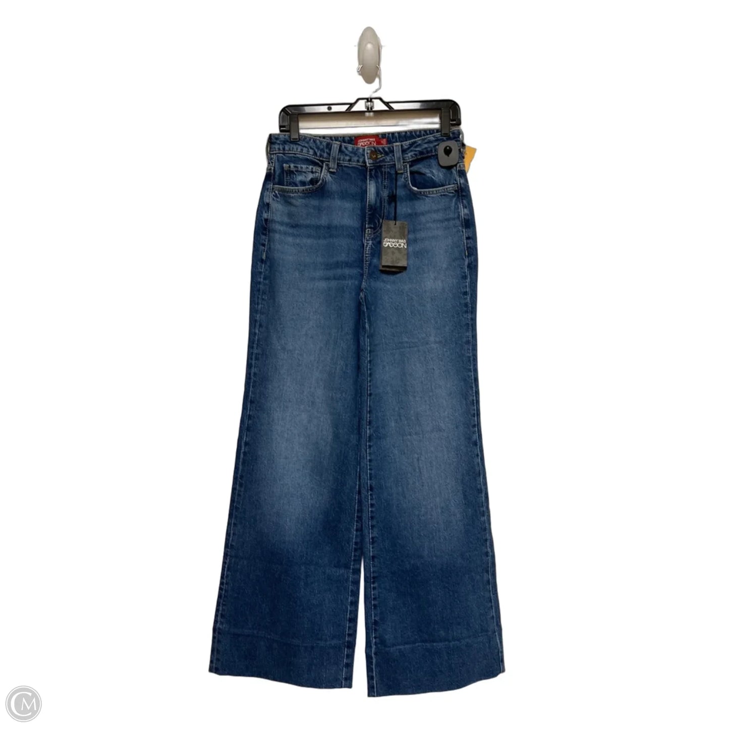 Jeans Wide Leg By Johnny Was In Blue Denim, Size: 4