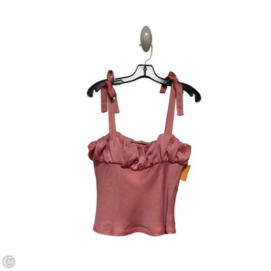Top Sleeveless By Zara In Pink, Size: M