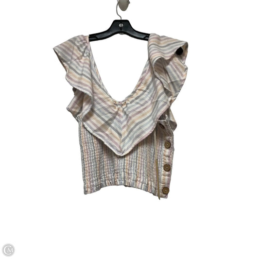 Top Sleeveless By Vintage Havana In Striped Pattern, Size: L