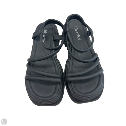 Sandals Heels Platform By Clothes Mentor In Black, Size: 9