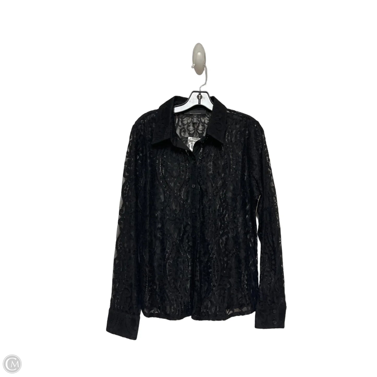 Top Long Sleeve By White House Black Market In Black, Size: M