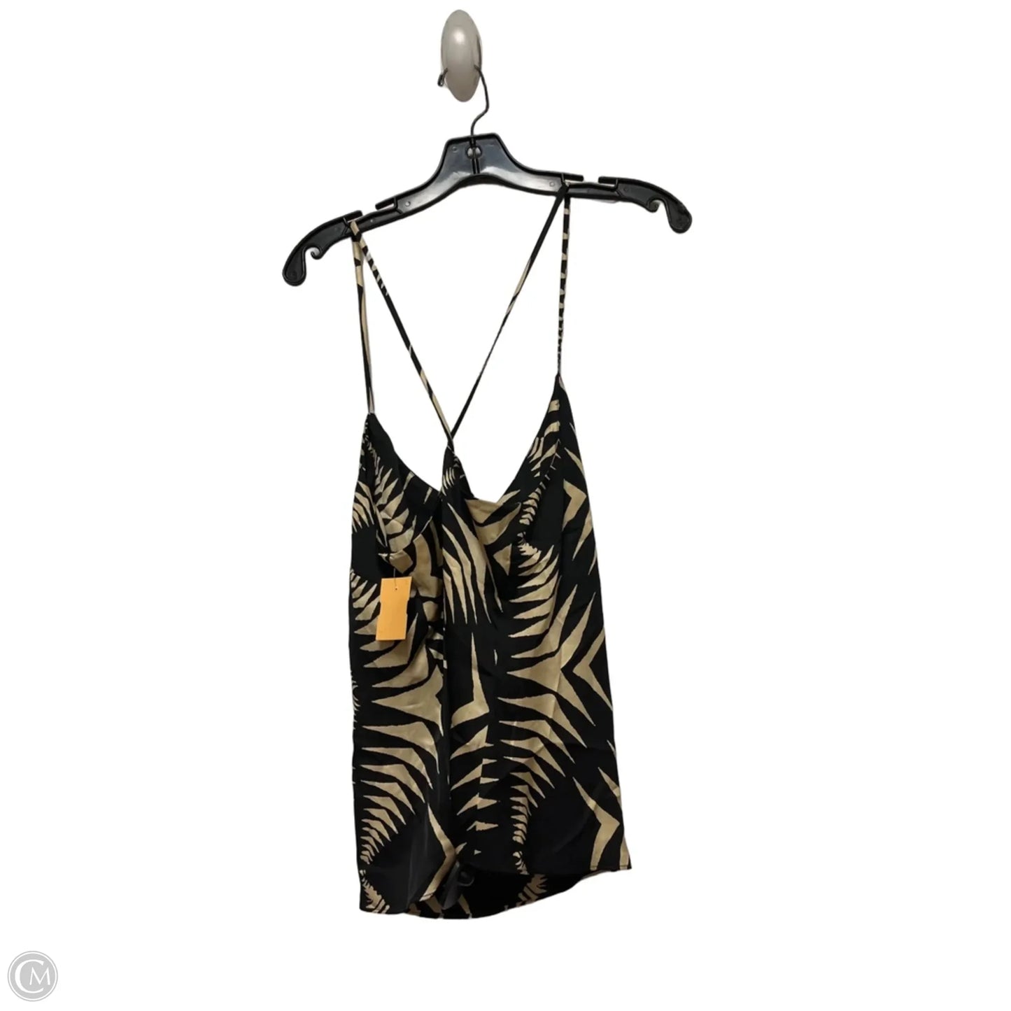 Top Sleeveless By Clothes Mentor In Black & Tan, Size: L