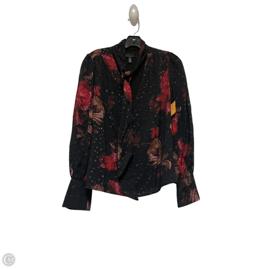 Top Long Sleeve By White House Black Market In Black & Red, Size: S